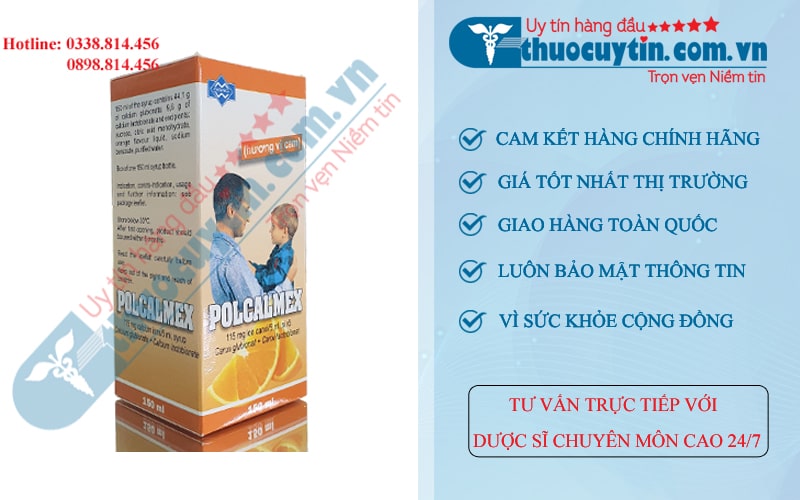 Siro bổ sung canxi Polcalmex 150ml