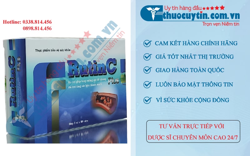 Rutin C Plus bổ sung vitamin C, tăng sức bền thành mạch