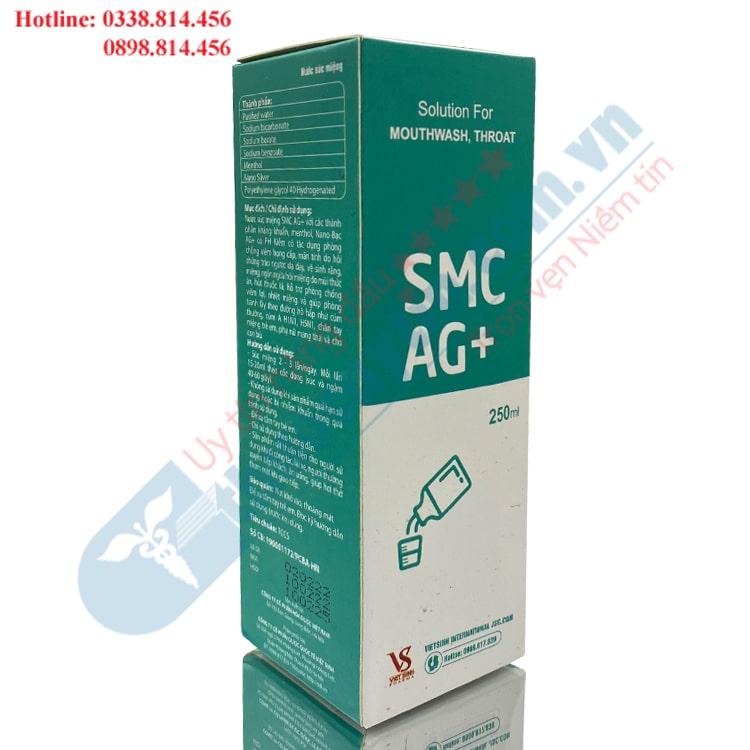 Nước súc miệng SMC AG+ phòng ngừa viêm họng hôi miệng viêm lợi