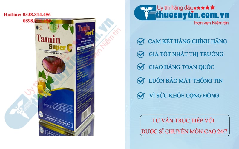 Tamin Super C lọ 100ml chứa vitamin C vitamin PP