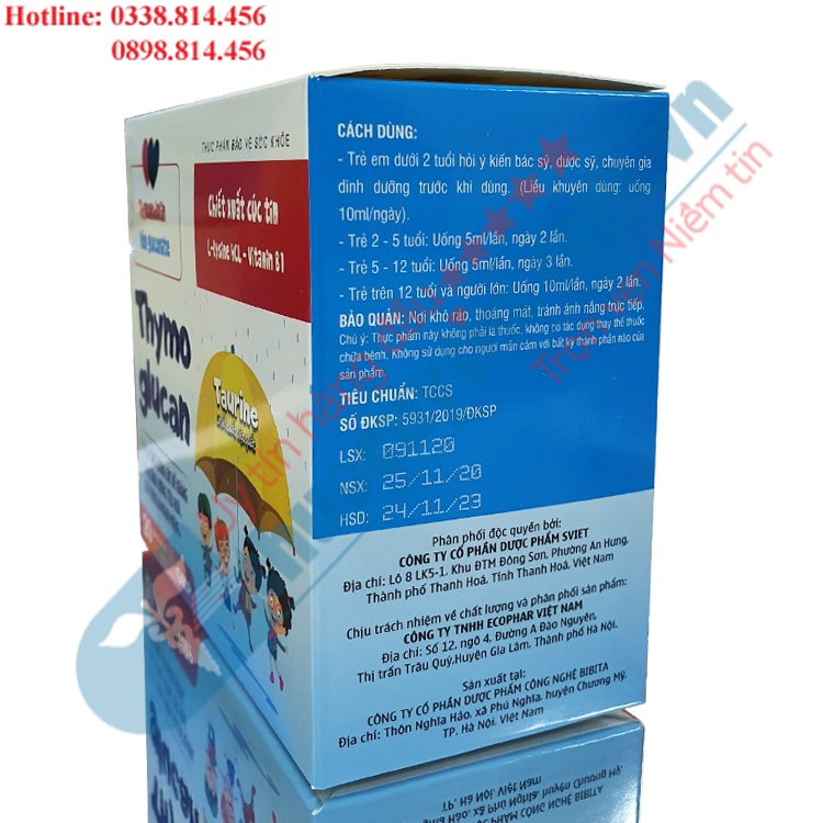 Siro Thymo Glucan tăng cường sức đề kháng