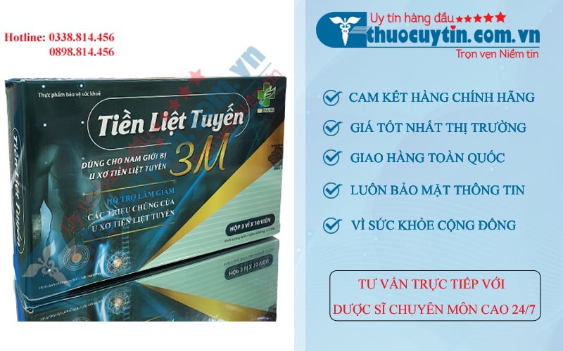 tiền liệt tuyến 3M giảm kích thước u xơ tuyến tiền liệt