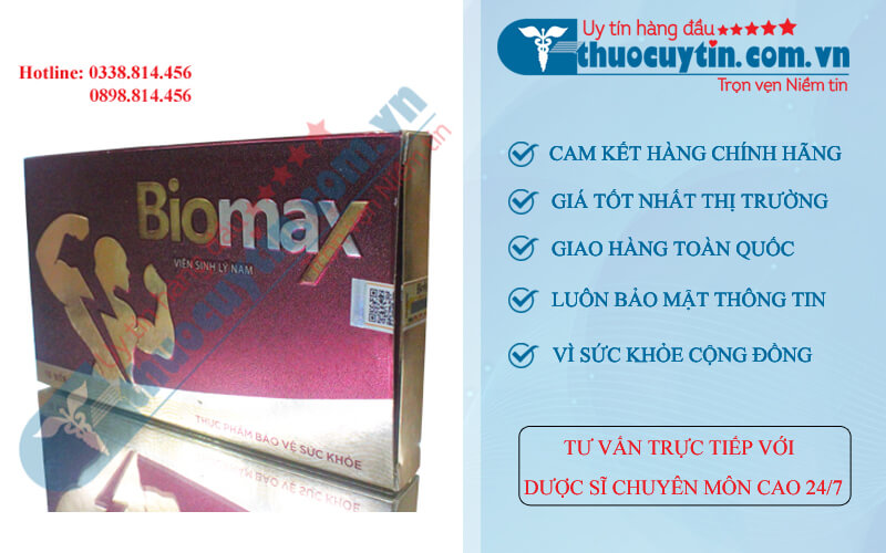 Biomax viên uống tăng cường sinh lý nam hộp 10 viên