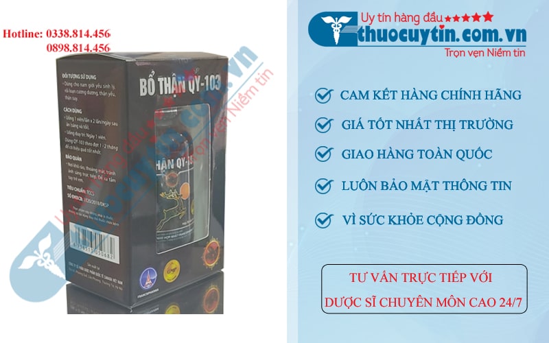 Viên bổ thận QY-103 hộp 30 viên