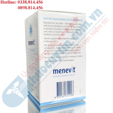 tác dụng của thuoc menevit