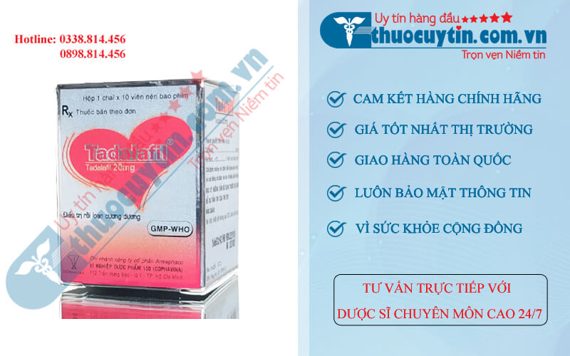 Tadalafil 200mg lọ 10 viên