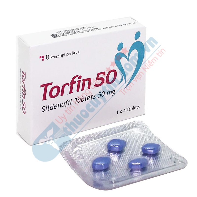 Torfin 50 Hộp 4 Viên Điều Trị Rối Loạn Cương Dương