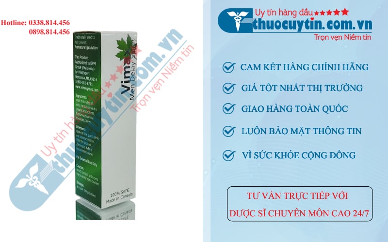Chai xịt chống xuất tinh sớm Vimax Men Delay Spray