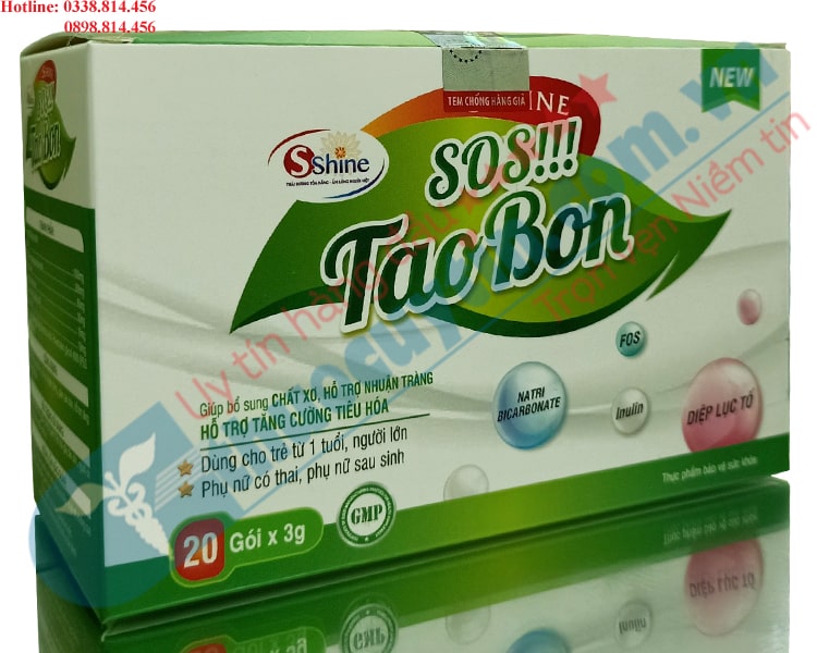SOS Tao Bon giúp tăng cường chất xơ, điều trị táo bón