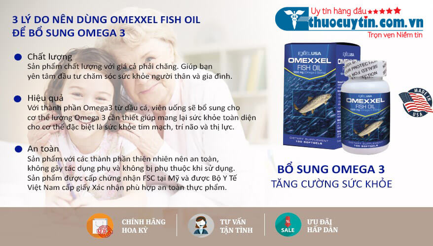 Viên uống Omexxel Fish Oil 1000mg