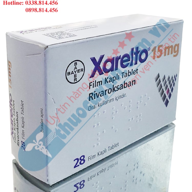 Thuốc Xarelto 15mg hộp 2 vỉ x14 viên