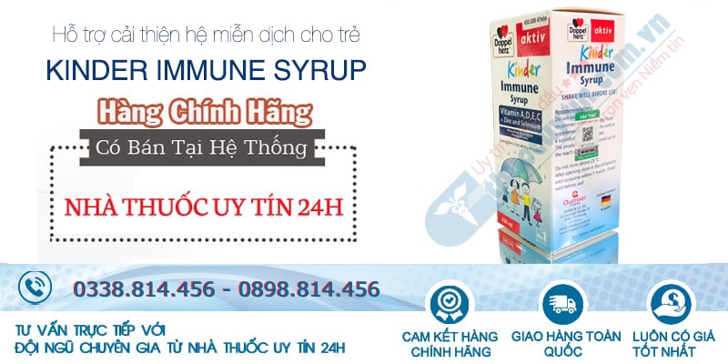 Mua Kinder Immune 250ml nhập khẩu chính hãng giá tốt nhất tại Nhà thuốc uy tín 24H