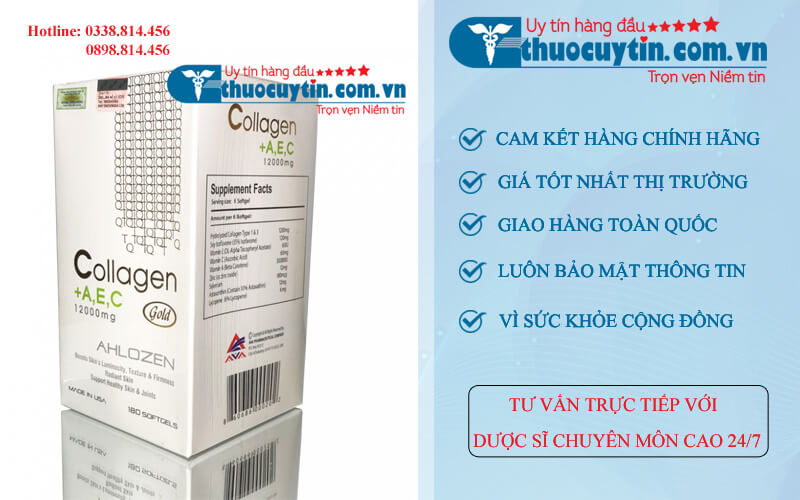 Collagen +A E C 12000mg Ahlozen Gold