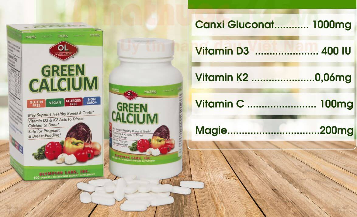Thành phần thuốc Green Calcium