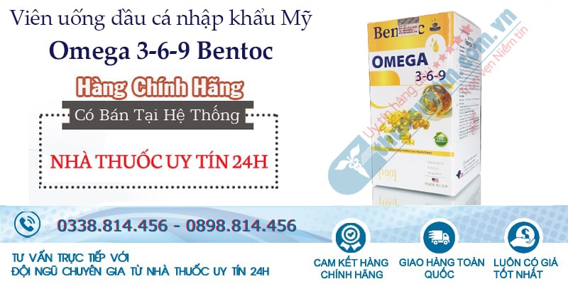 Mua Omega 3-6-9 BenToc chính hãng giá tốt nhất tại Nhà thuốc uy tín 24h